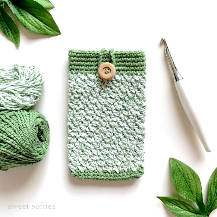 Free Crochet Sage Phone Pouch Pattern