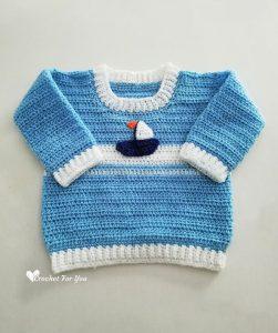 30 Free Crochet Baby Sweater Patterns - Blitsy