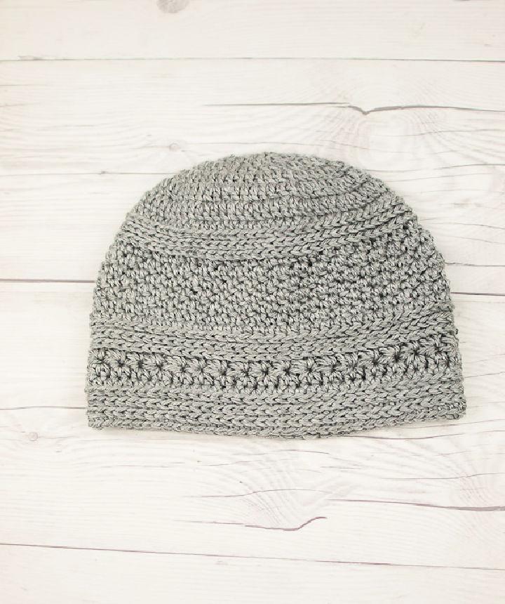 Fastest Crochet Silver Beach Beanie Pattern