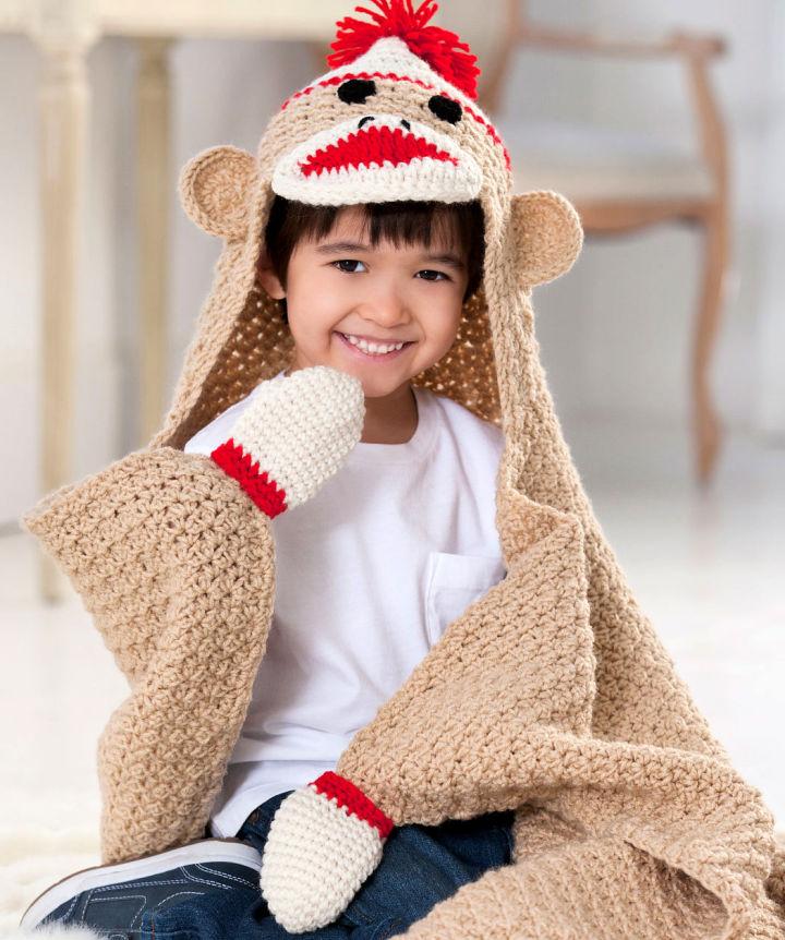Gorgeous Crochet Sock Monkey Blanket Pattern