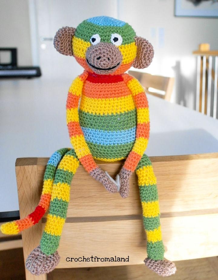 Colorful Crochet Stripes the Monkey Pattern