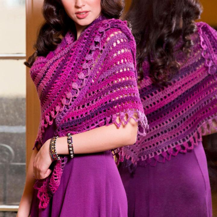 Beautiful Crochet Top Down Shawl Pattern