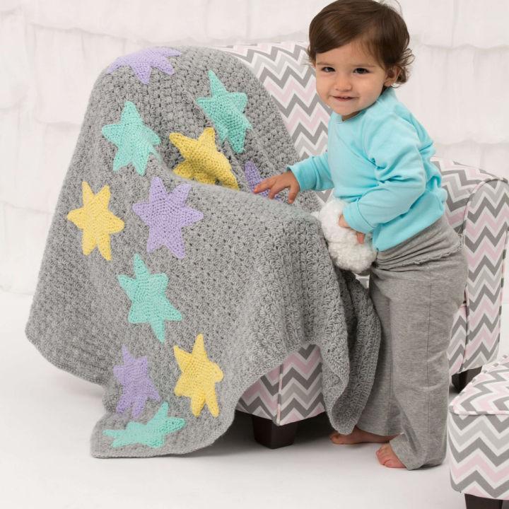Crochet Twinkle Stars Baby Blanket Pattern