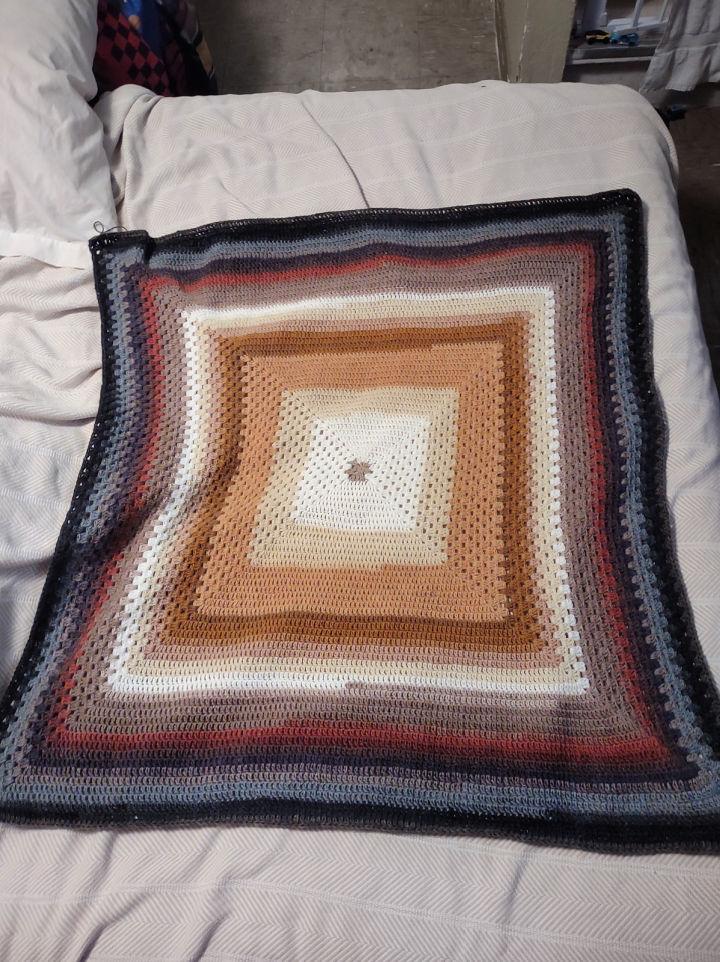 Simple Crochet Two in One Granny Square Blanket