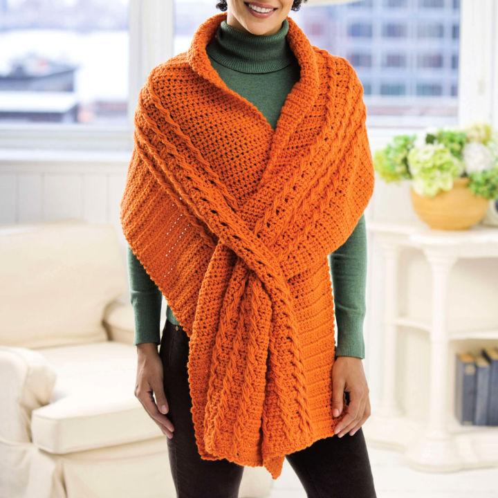 Crochet Wrap With Slits Free Pattern