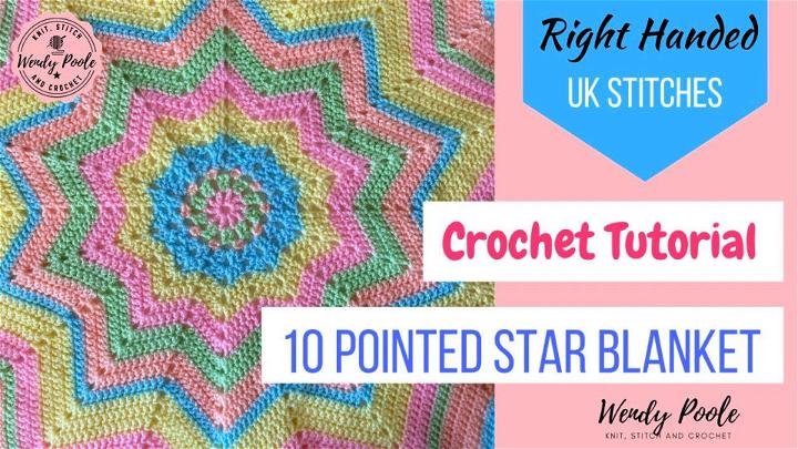 Crochet a Pointed Star Blanket and Motif