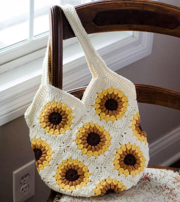 Crochet Sweet Summer Sunflower Bag - Free Pattern