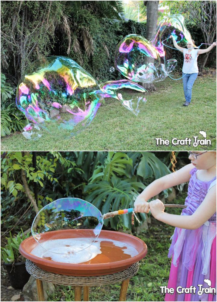 DIY Giant Bubble Wands With Recipe