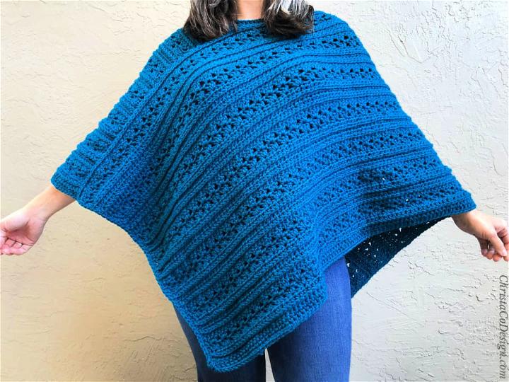 Easy Crochet Poncho Pattern From Two Rectangles