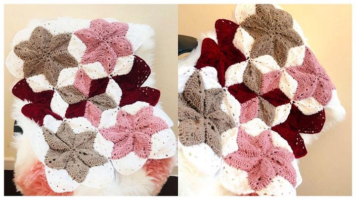 Easy Crochet Prairie Star Baby Blanket Pattern