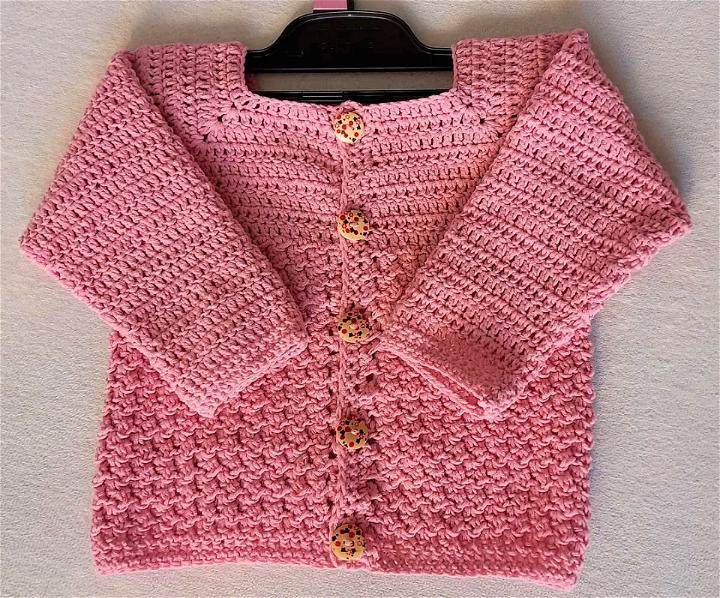 Easy Peasy Crocheted Baby Sweater Pattern