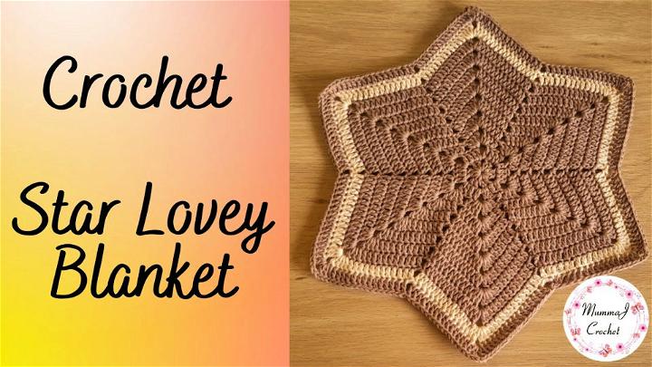 Free Crochet Pointed Lovey Star Blanket Pattern