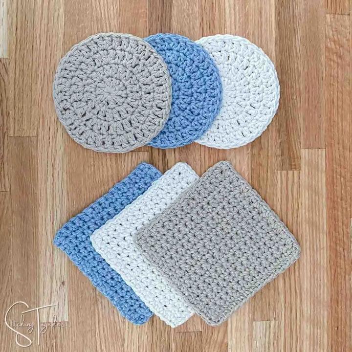 Simple Crochet Coaster - Step By Step Instructions