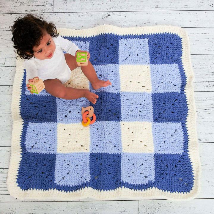 Free Crochet Gingham Blanket Pattern