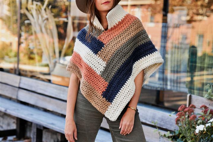 Free Crochet Kaleidoscope Poncho Pattern