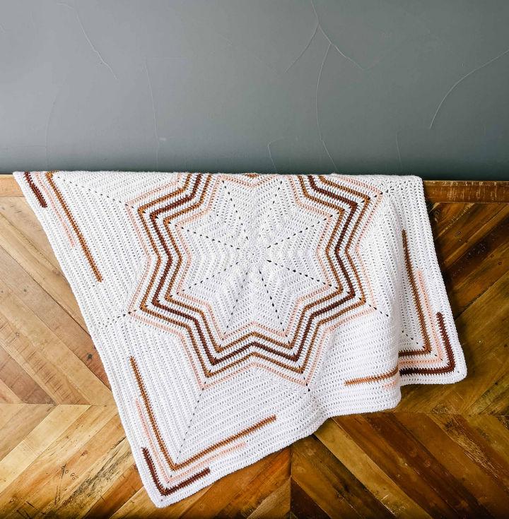 Free Crochet Rising Star Blanket Pattern