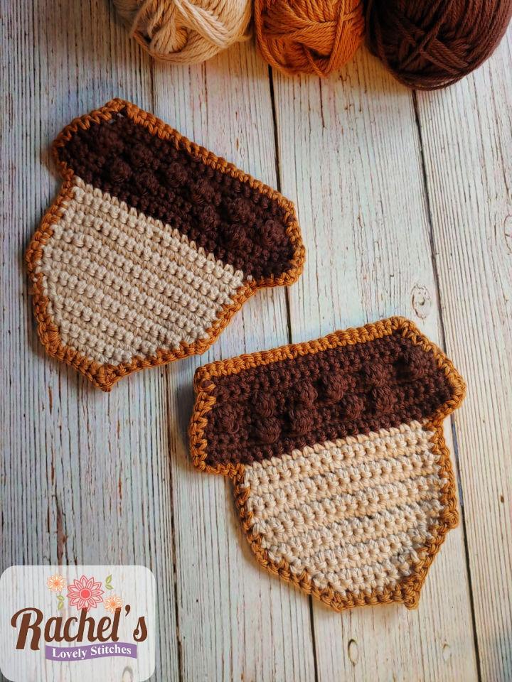 Crocheting Acorn Coaster - Free Pattern