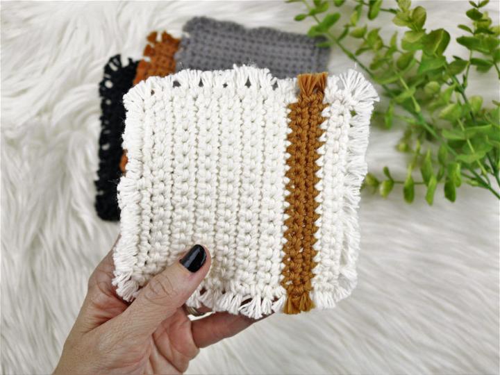 Free Crochet Farmhouse Coasters Pattern