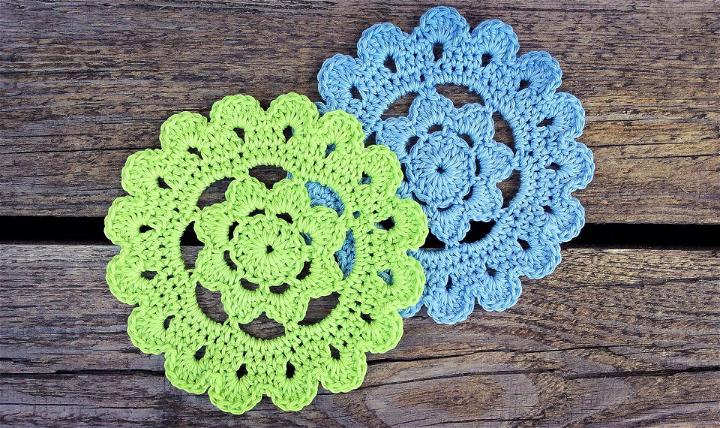How to Crochet Flower Coaster - Free Pattern