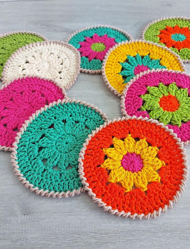 How to Crochet Flower Coasters - Free Pattern