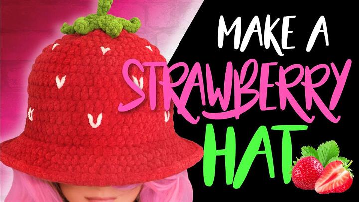 How to Crochet a Strawberry Bucket Hat
