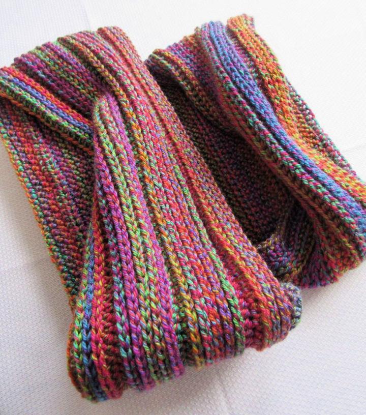 Colorful Crochet  Knit like Infinity Scarf Pattern