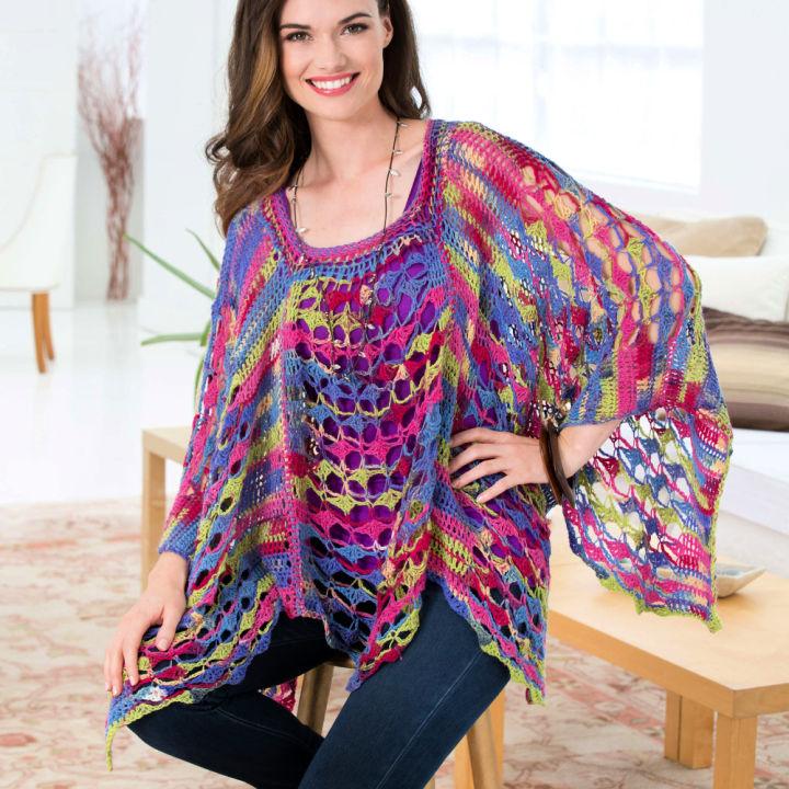 Light and Lacy Crochet Poncho Pattern
