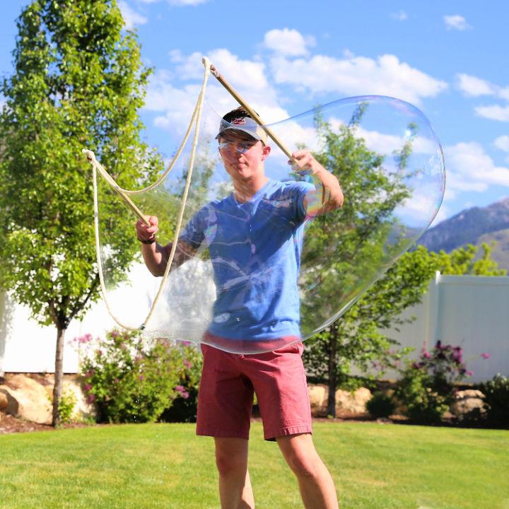 Making a Giant Bubble Wand With Rope