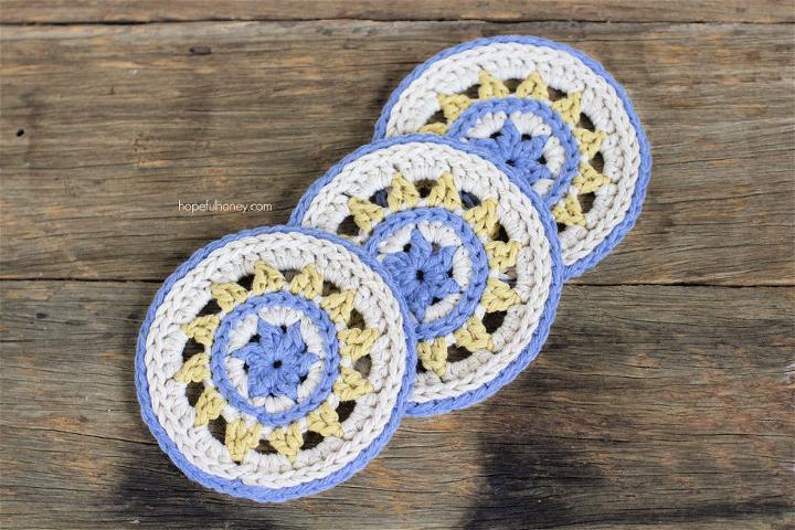 Crochet Meadowlark Coasters Diagram 
