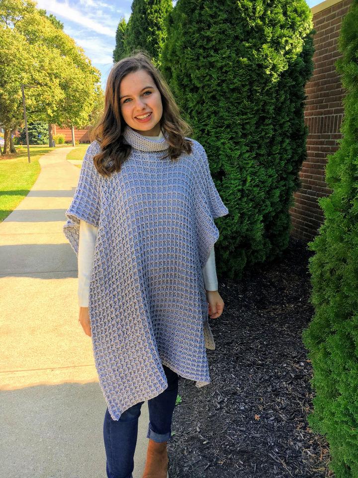 Modern Crochet Seamless Poncho Pattern