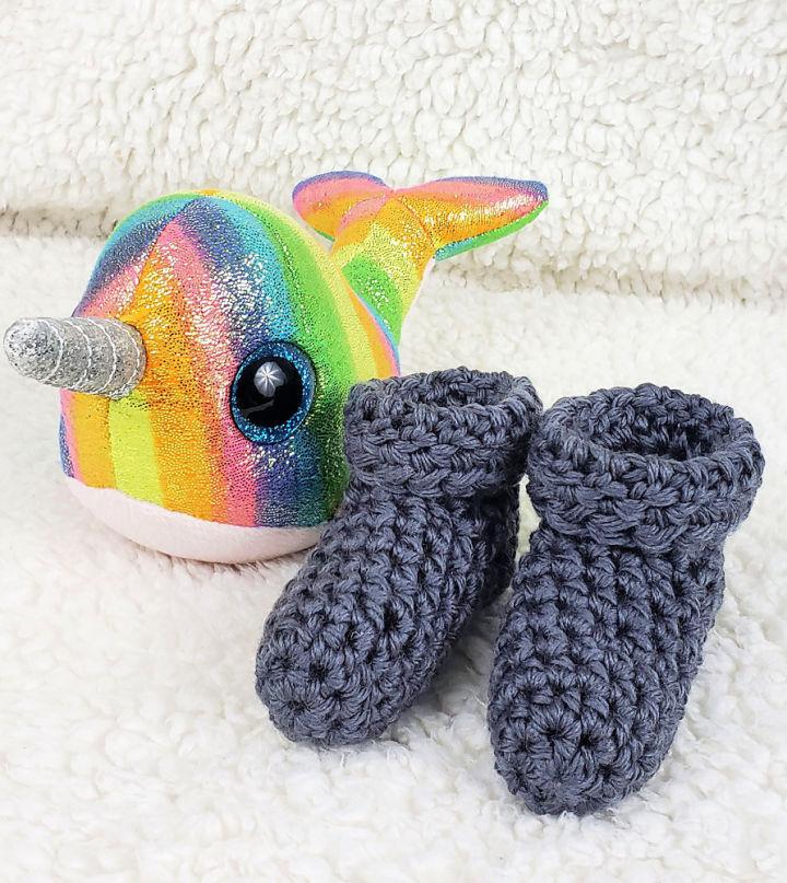 Quick and Easy Crochet Baby Booties Pattern