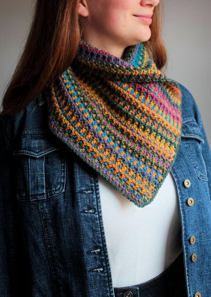  Quick and Easy Crochet Woven Cowl Pattern