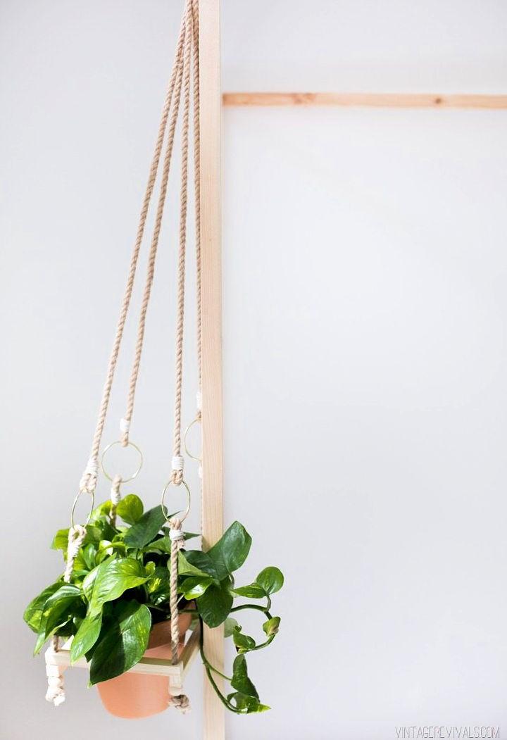 Simple DIY Boho Hanging Planter
