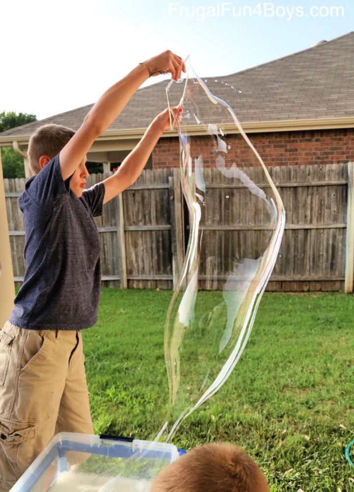 Simple DIY Giant Bubble Wand for Toddlers