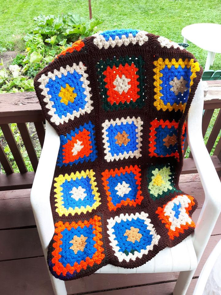 Single Crochet Granny Square Blanket Pattern