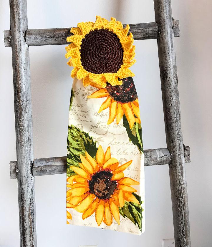 Sunflower Crochet Towel Topper - Free Pattern