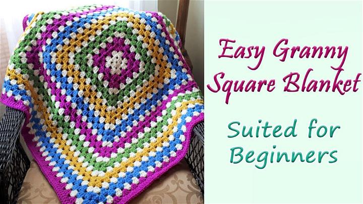 Super Easy Granny Square Blanket Pattern