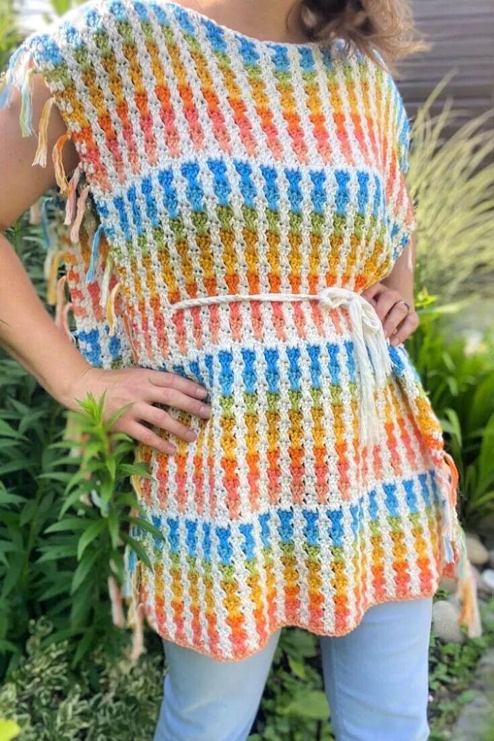 The Skittles Summer Crochet Poncho Pattern