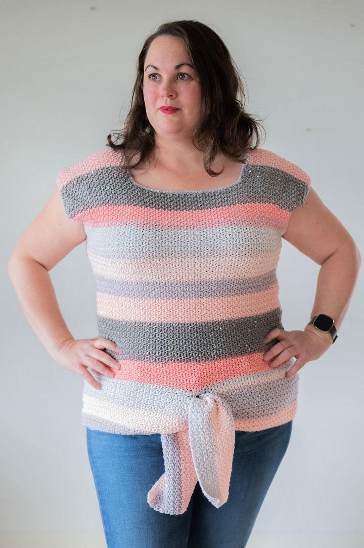 4 Color Crochet Plus Size Top Pattern
