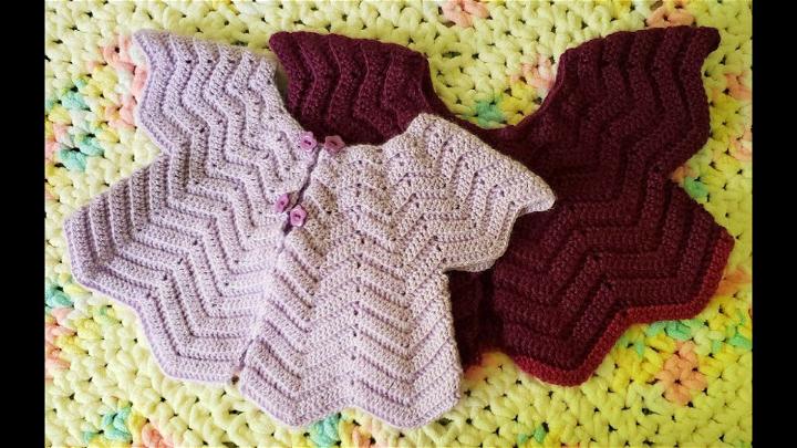 Crocheting Baby Chevron Cardigan Pattern