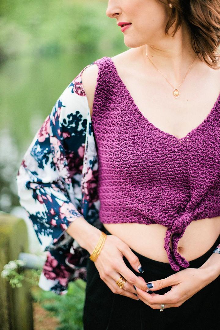 Gorgeous Crochet Tie Front Crop Top Pattern