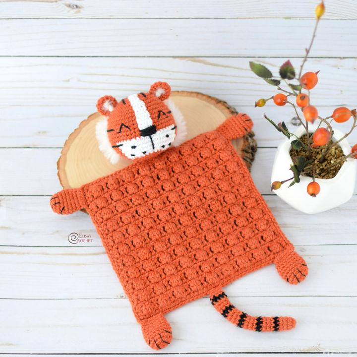 Beautiful Crochet Tiger Security Blanket Pattern