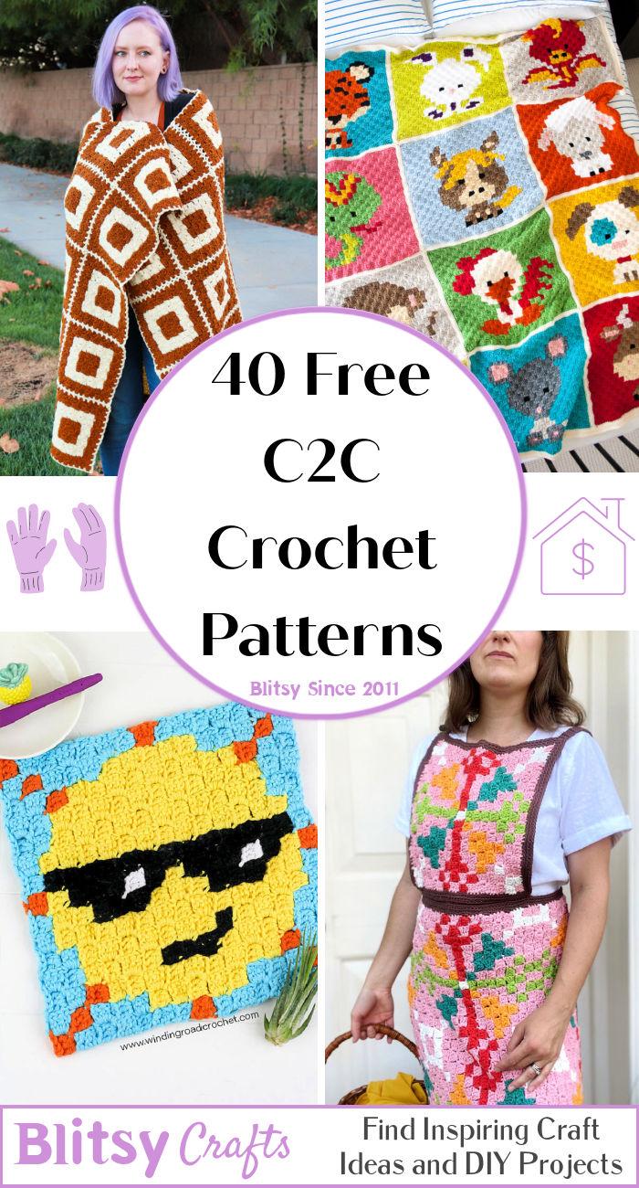 40 Free c2c Crochet Patterns (How to With Easy Pattern) - Crochet C2C Pattern