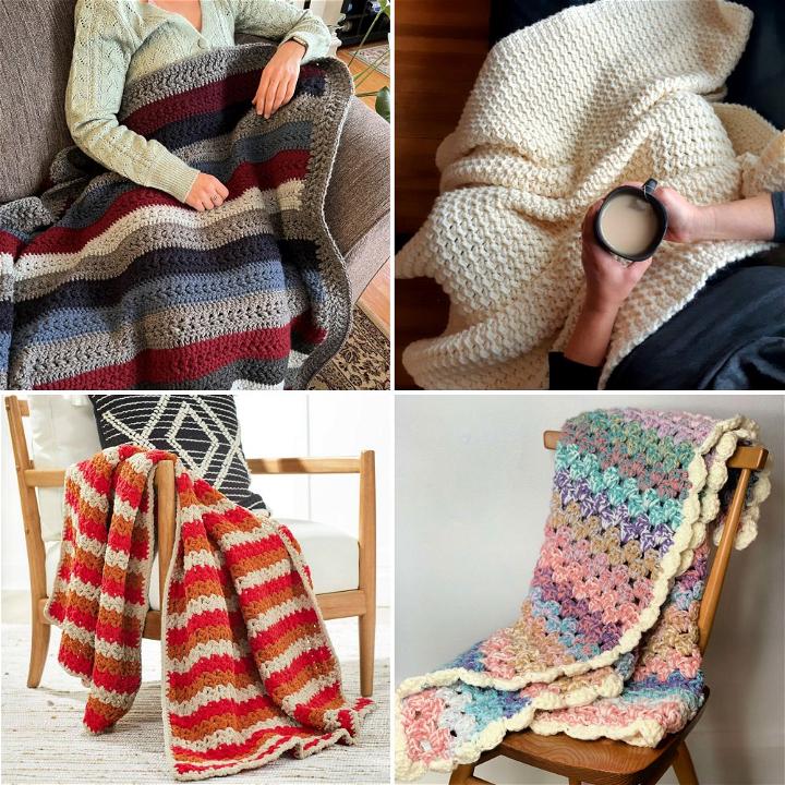 40 Free Chunky Crochet Blanket Patterns Easy Pattern 