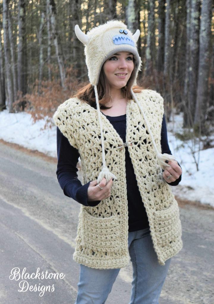 Chunky Crochet Lace Vest - Free Pattern