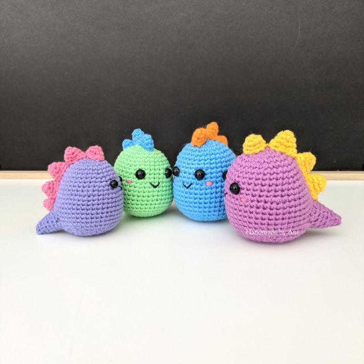 Colorful Crochet Mini Dino Pattern