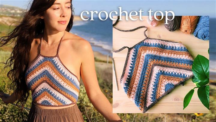 CROCHET HALTER CROP TOP FREE PATTERN