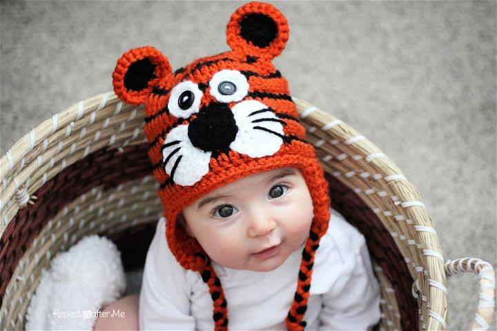 Cool Crochet Tiger Hat Pattern