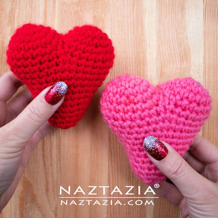 Simple Crochet 3D Heart Amigurumi Pattern