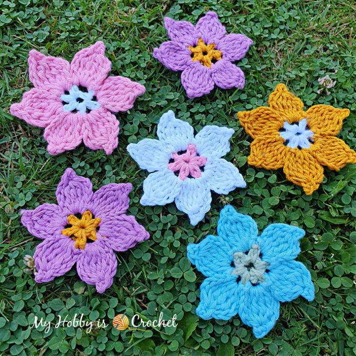 Cute Crochet 6 Petals Flower Pattern
